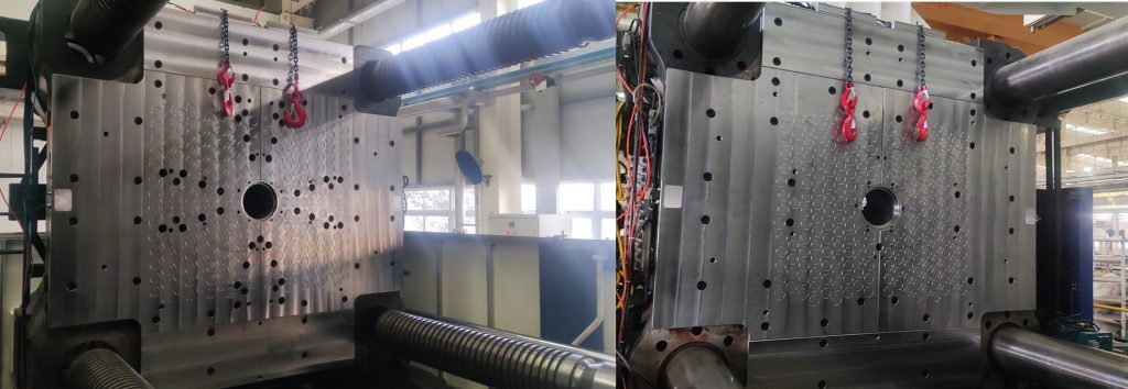 magnetic platens installed on 3300ton Haitian injection molding machine - HVR MAG