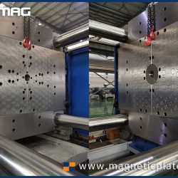 Magnetic clamping plates for 1500 ton injection molding machine - HVR MAG