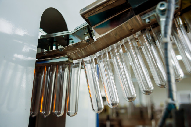 plastic bottles produced by injection moulding